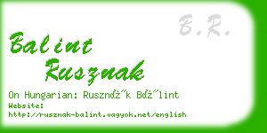 balint rusznak business card